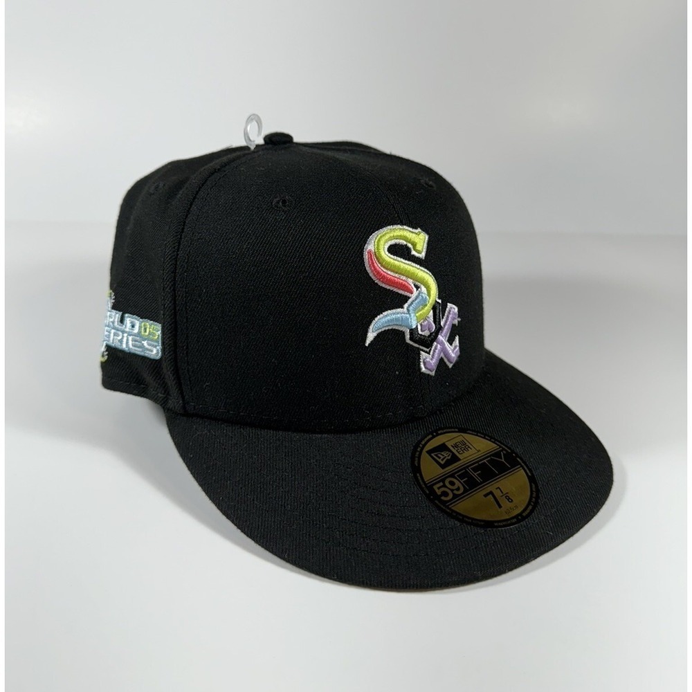NEW ERA Chicago White Sox Color Pack World Series Patch 59FIFTY Hat Sz 7 7/8 NEW